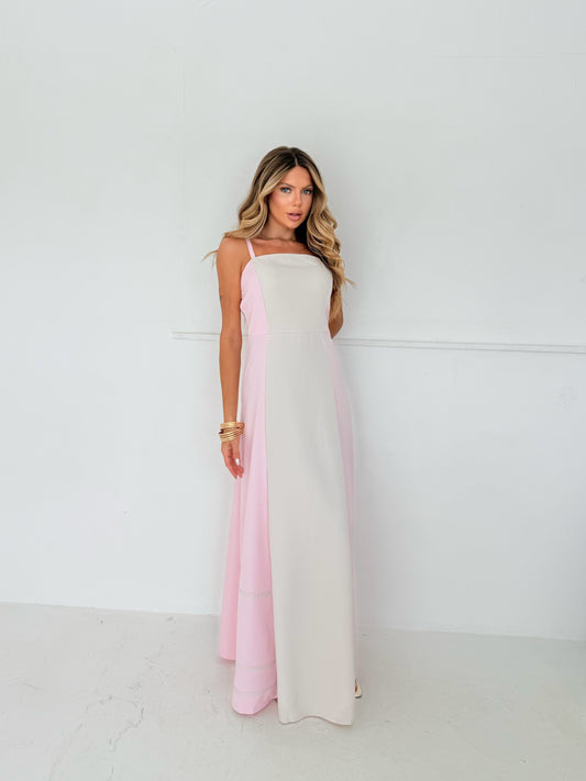 Vestido Longo Bicolor