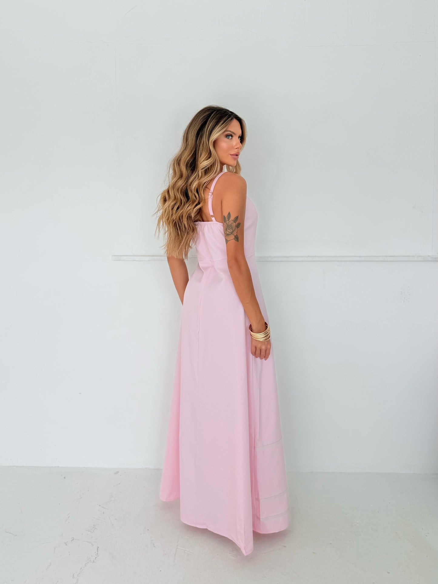 Vestido Longo Bicolor