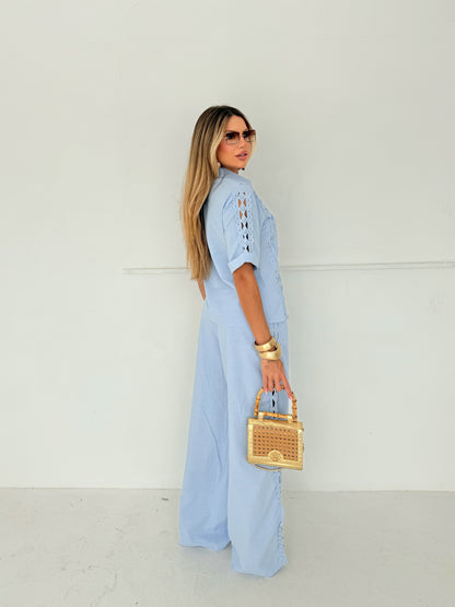 Conjunto Azul Serenity em Laise