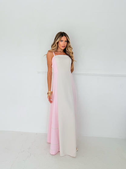 Vestido Longo Bicolor