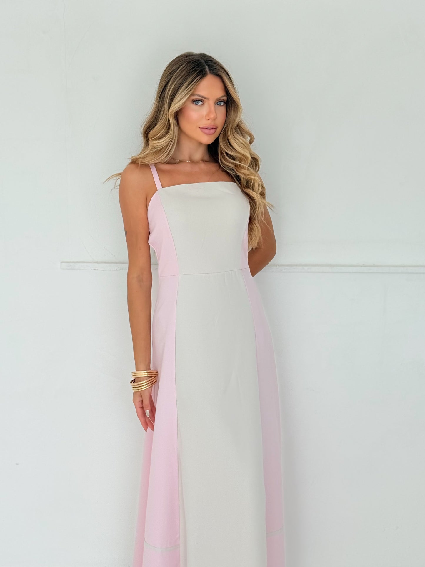 Vestido Longo Bicolor