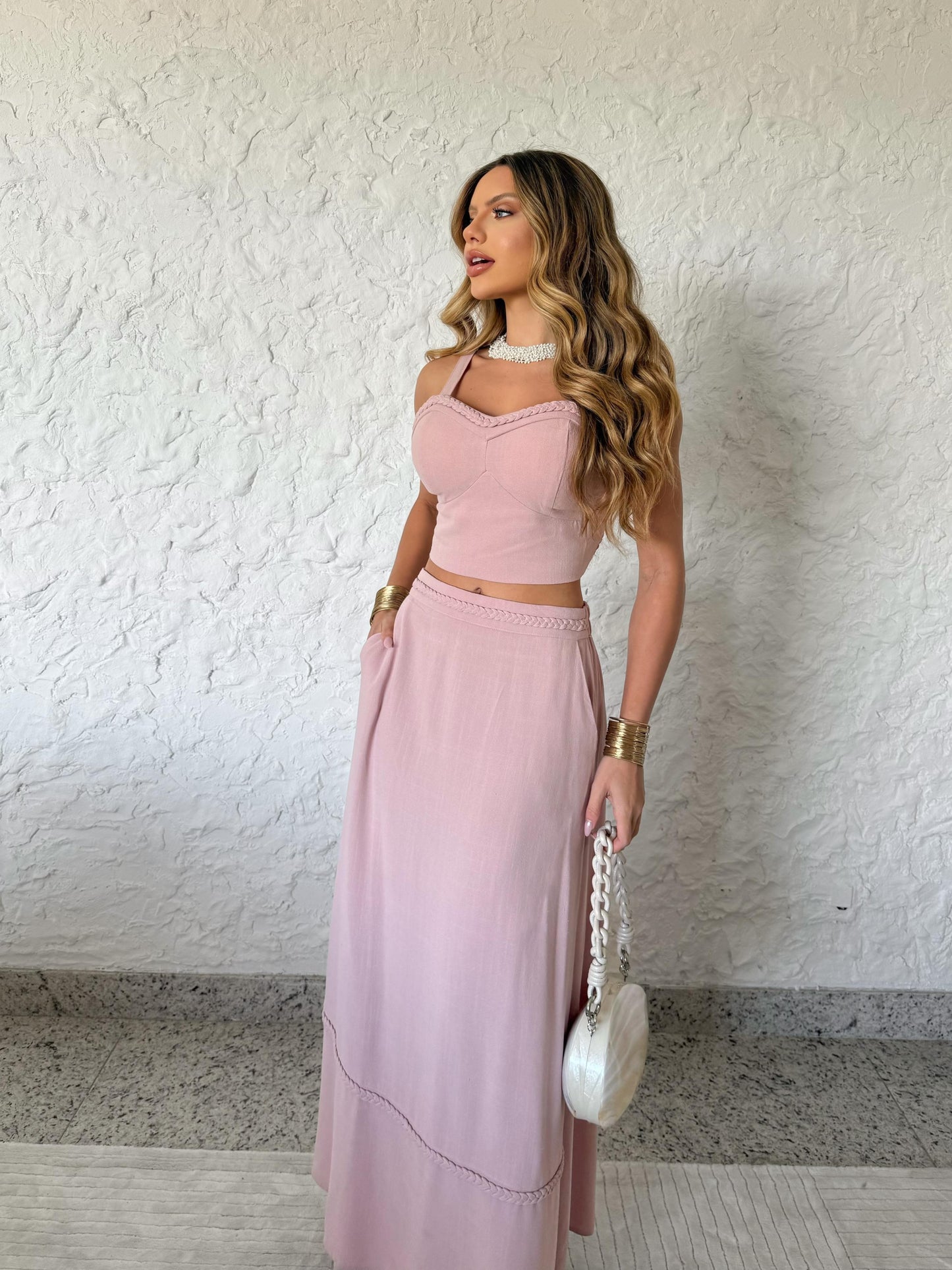 Conjunto Verão Rosa